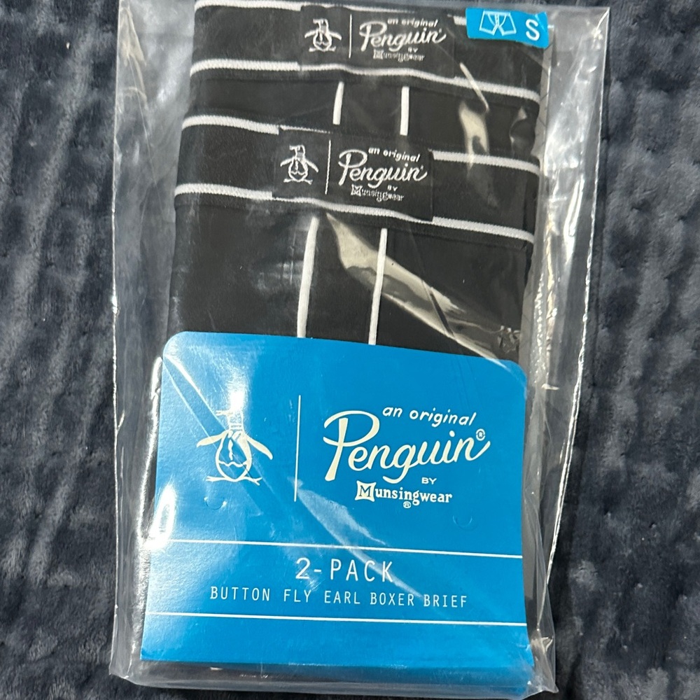 Original Penguin Black and White Boxer Briefs 2-Pack